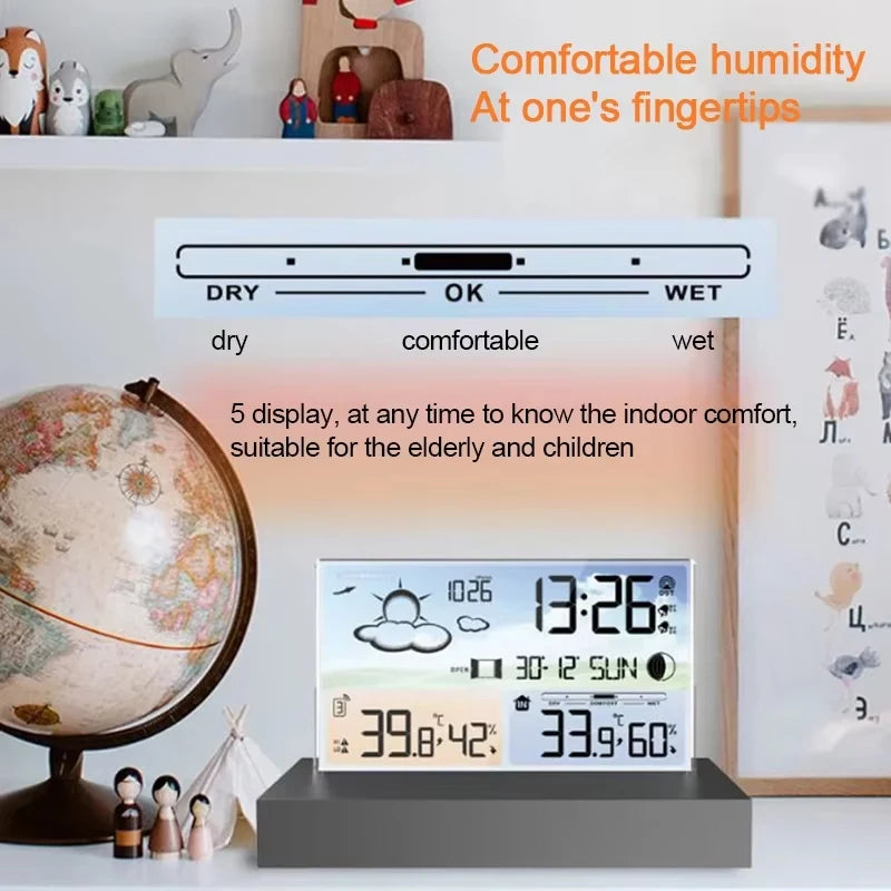 Wireless Weather Station Thermometer & Hygrometer + Remote Sensor Weather Station QXL