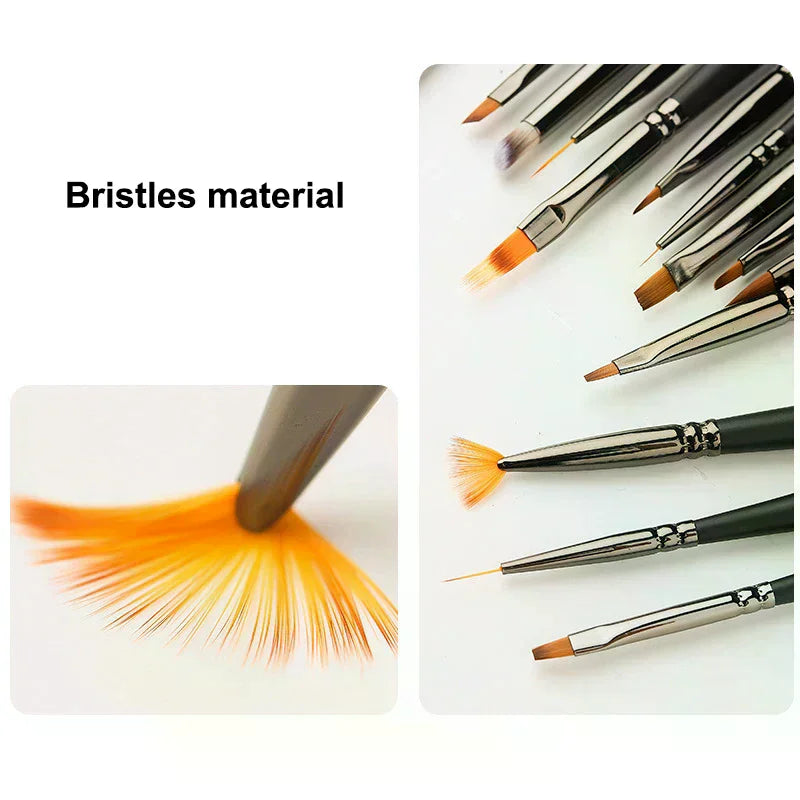 Wooden Handle Nail Art Brush | UV Gel & Gradient Drawing Pen Nail Art Brush QXL