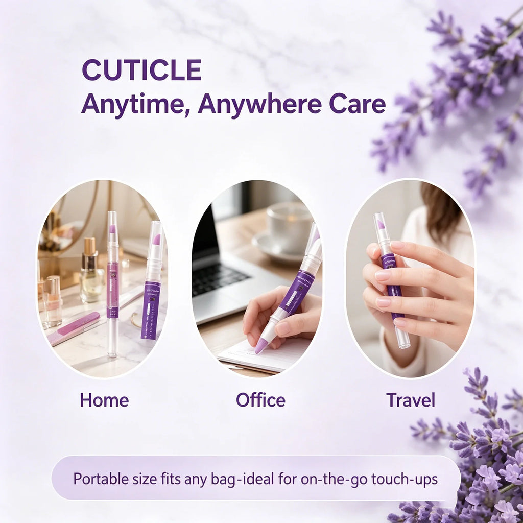 2-in-1 Ceramic Cuticle Remover Oil Pen | Nail Pusher Tool Cuticle Oil Pen QXL