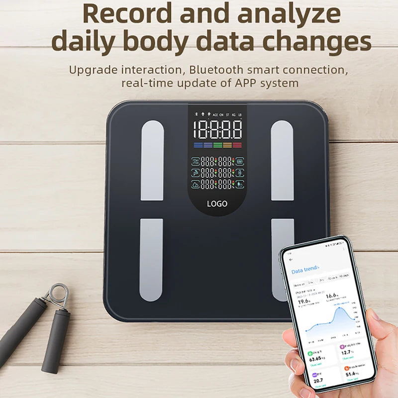 Dreamburgh Smart Body Fat Scale Bluetooth 500lb/227kg Smart Body Scale QXL