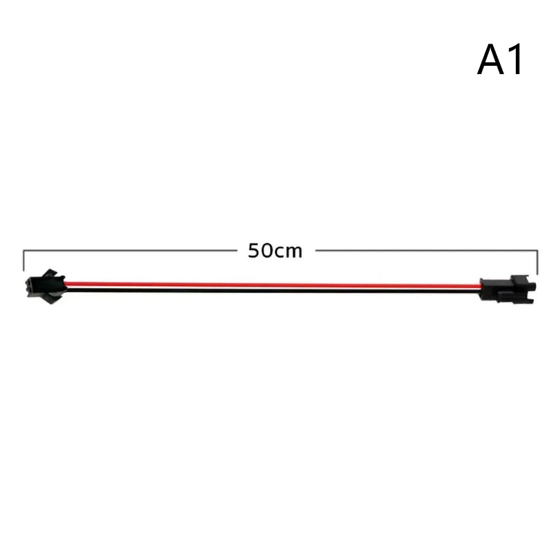 2-Pin Male Female Wire Connector 50cm Cable for LED Grow Light LED Wire Connector QXL A1