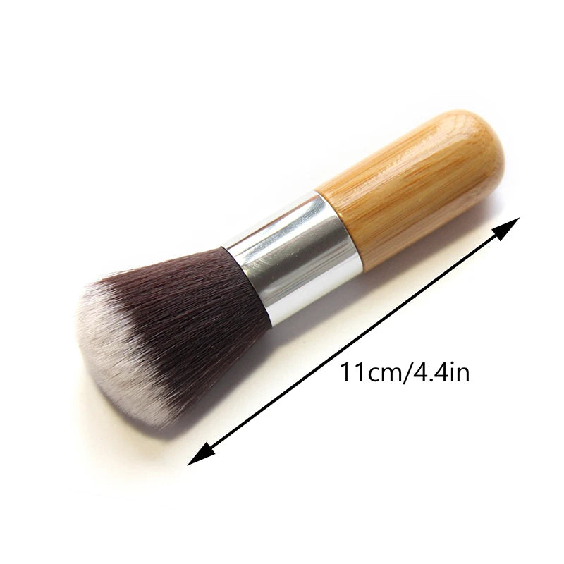 Flat Top Makeup Brush – Foundation, Powder & Blush | Bamboo Makeup Brush QXL