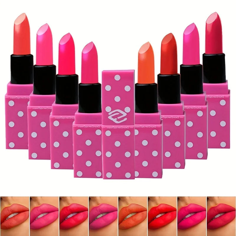 8-Shade Velvet Lipstick | Waterproof Long-Lasting Lip Colour Velvet Matte Lipstick QXL