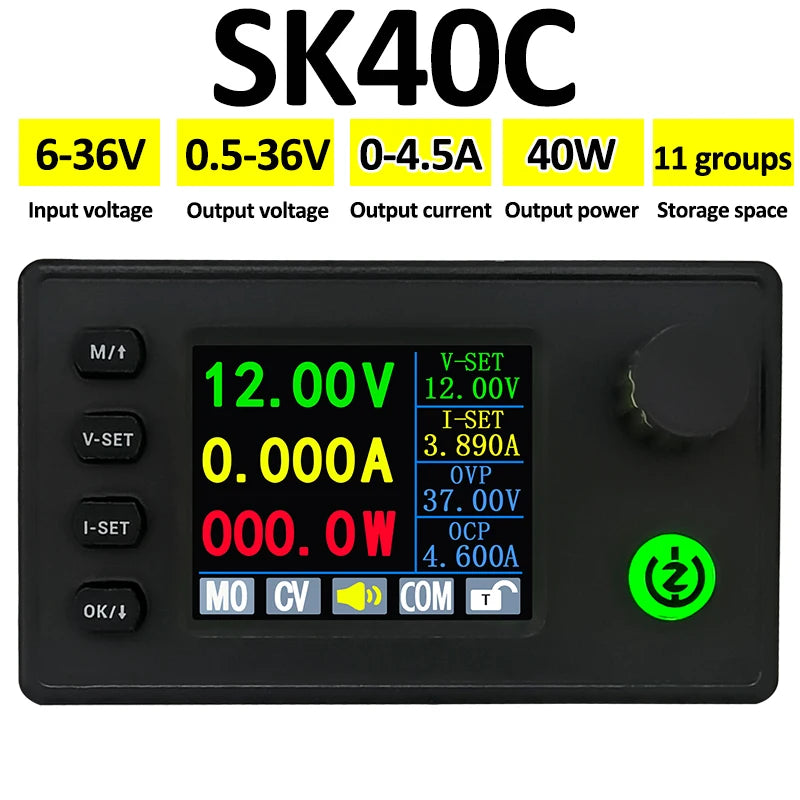 DC Buck Boost Converter 40W/90W Adjustable Lab Power Supply DC-DC Power Module QXL SK40C