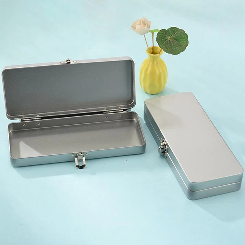 Tinplate Metal Rectangular Storage Box with Lid | S & L Metal Storage Box QXL