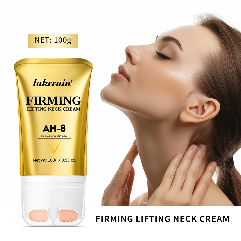 AH-8 Firming Neck Cream with Roller – Lifting & Smoothing Neck Firming Cream QXL