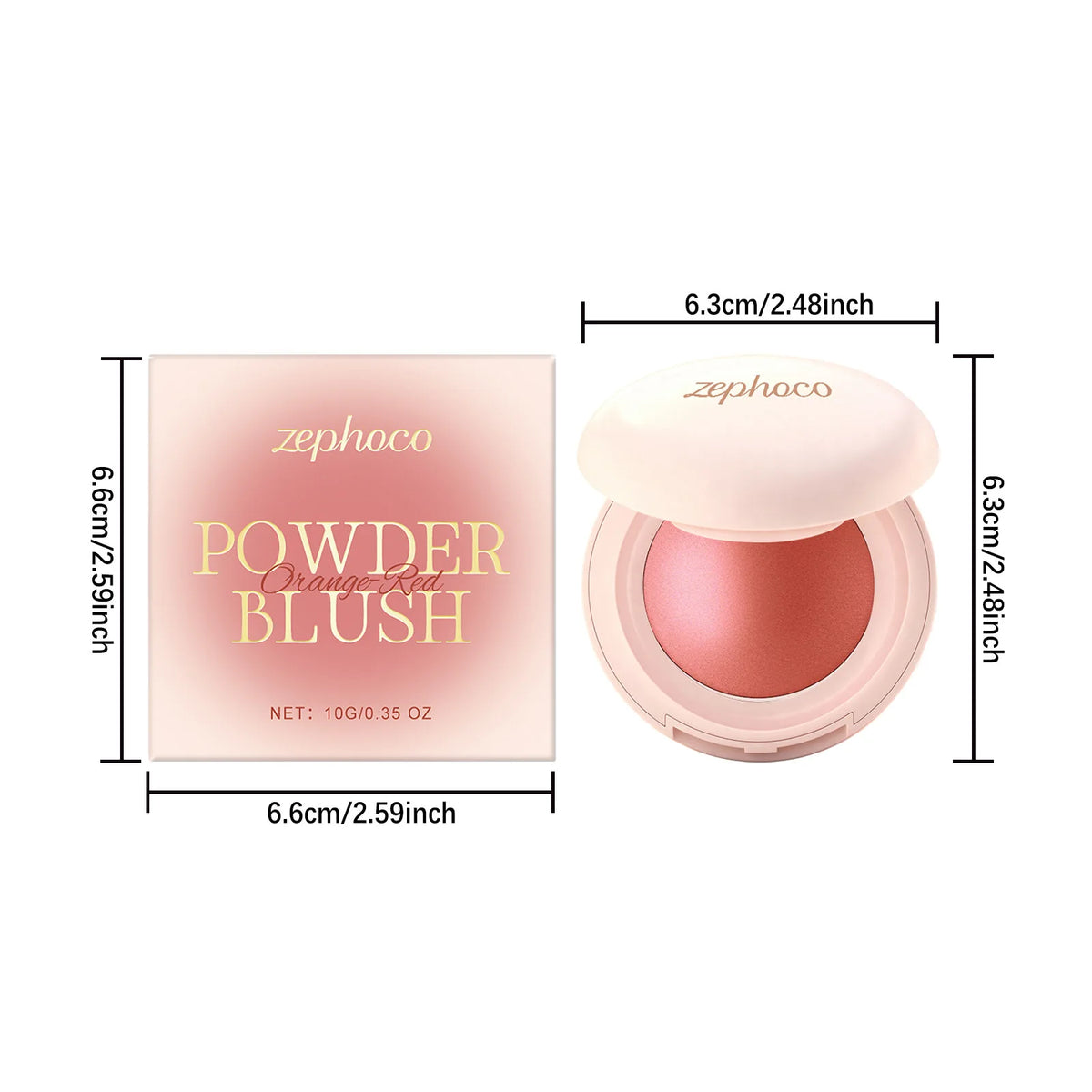 Orange-Red Cream Blush | Buildable Moisturizing Formula Cream Blush QXL