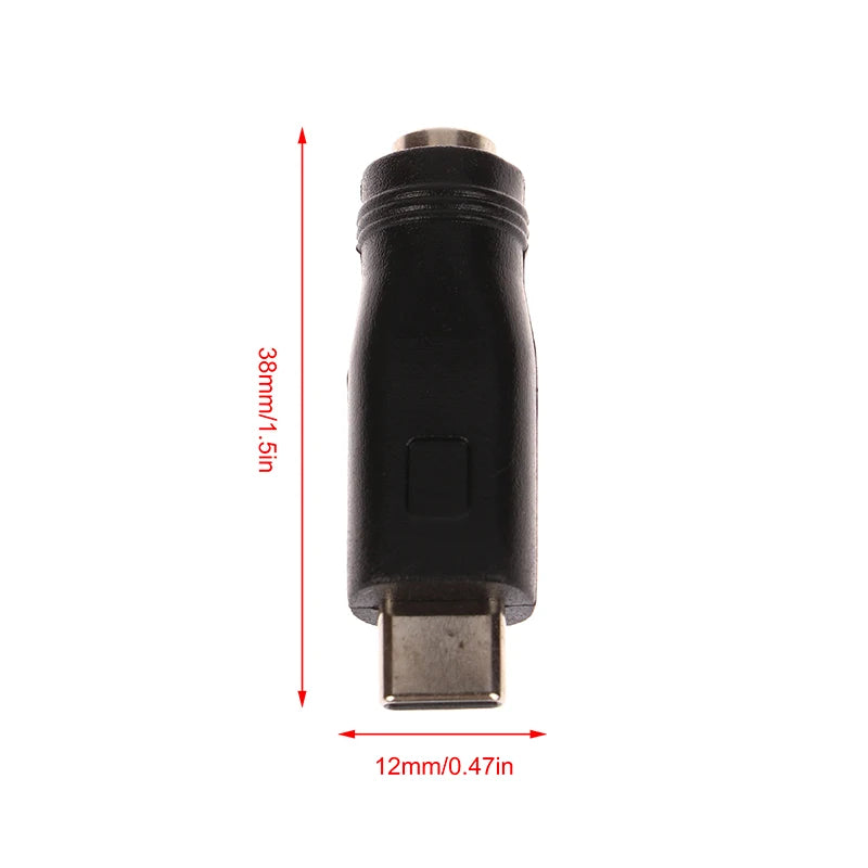 USB-C to 5.5x2.1mm DC Barrel Power Adapter | CE Certified DC Power Adapter QXL