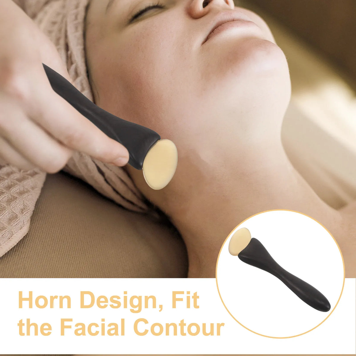 Sandalwood Gua Sha Eye Roller & Facial Massager Tool Gua Sha Facial Tool QXL