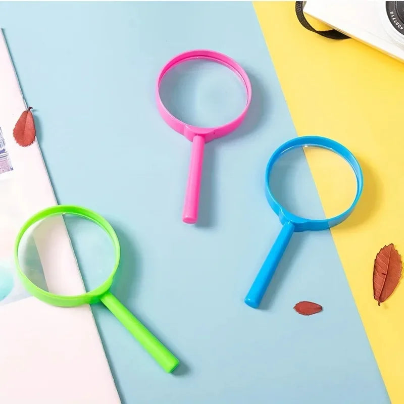 Mini Colorful Magnifying Glass – Kids & Seniors Reading Tool Handheld Magnifier QXL