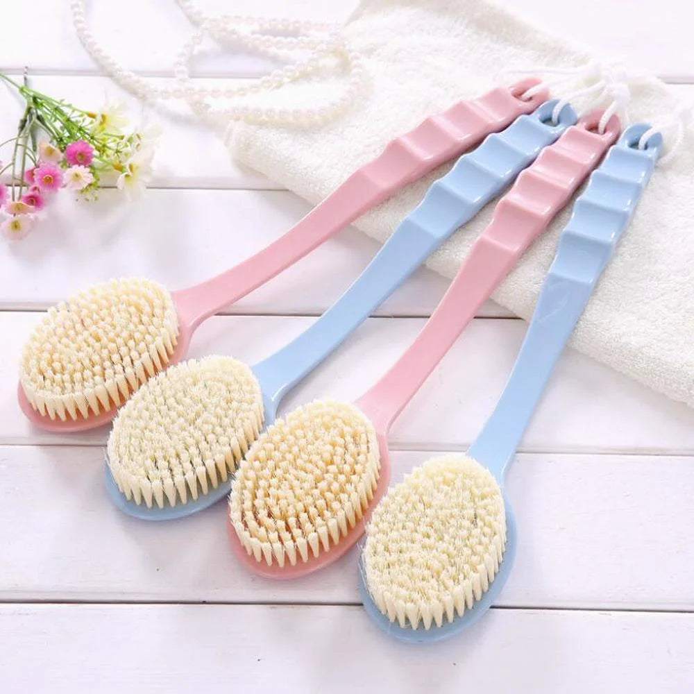 Long Handle Bath Brush | Soft Body Scrubber & Exfoliator Bath Scrub Brush QXL
