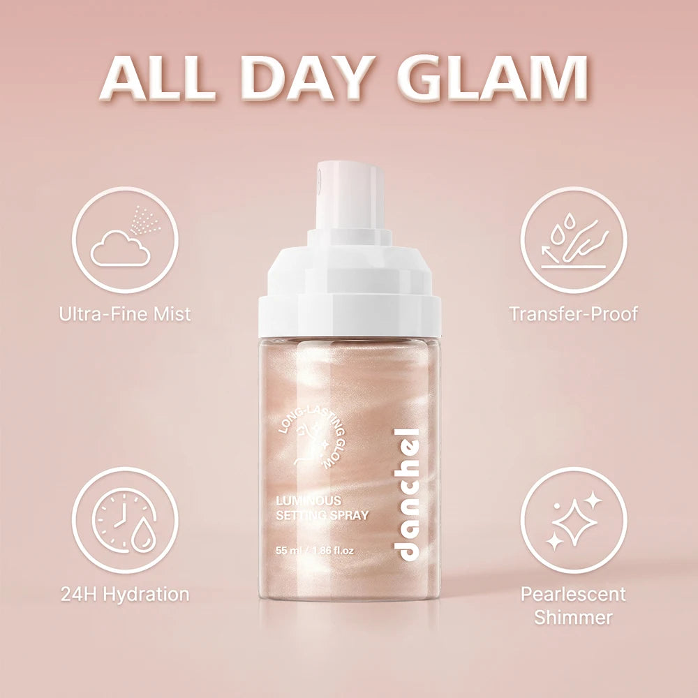 Luminous Setting Spray | Dewy Glow & Long-Lasting Hydration Makeup Setting Spray QXL
