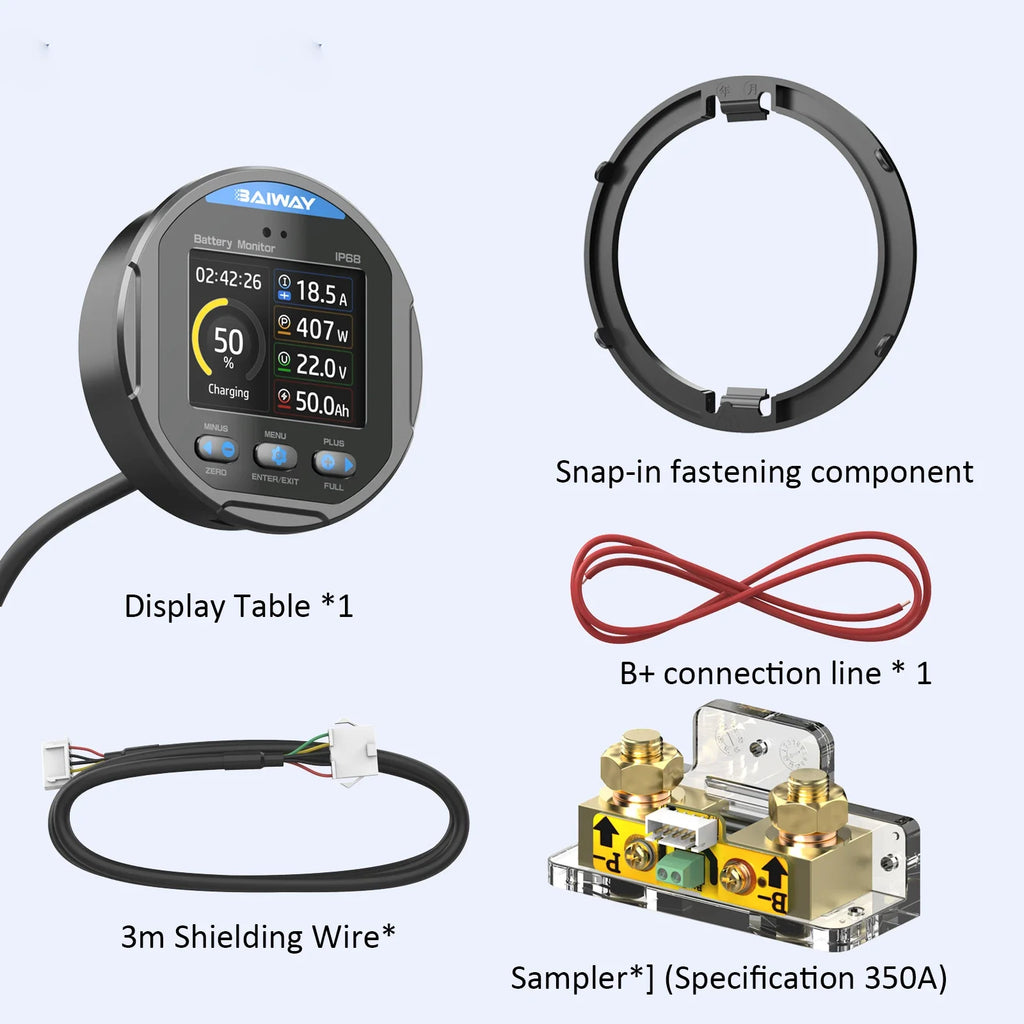 TR24 IP68 Waterproof Battery Capacity Tester | Coulomb Meter LCD Battery Capacity Tester QXL