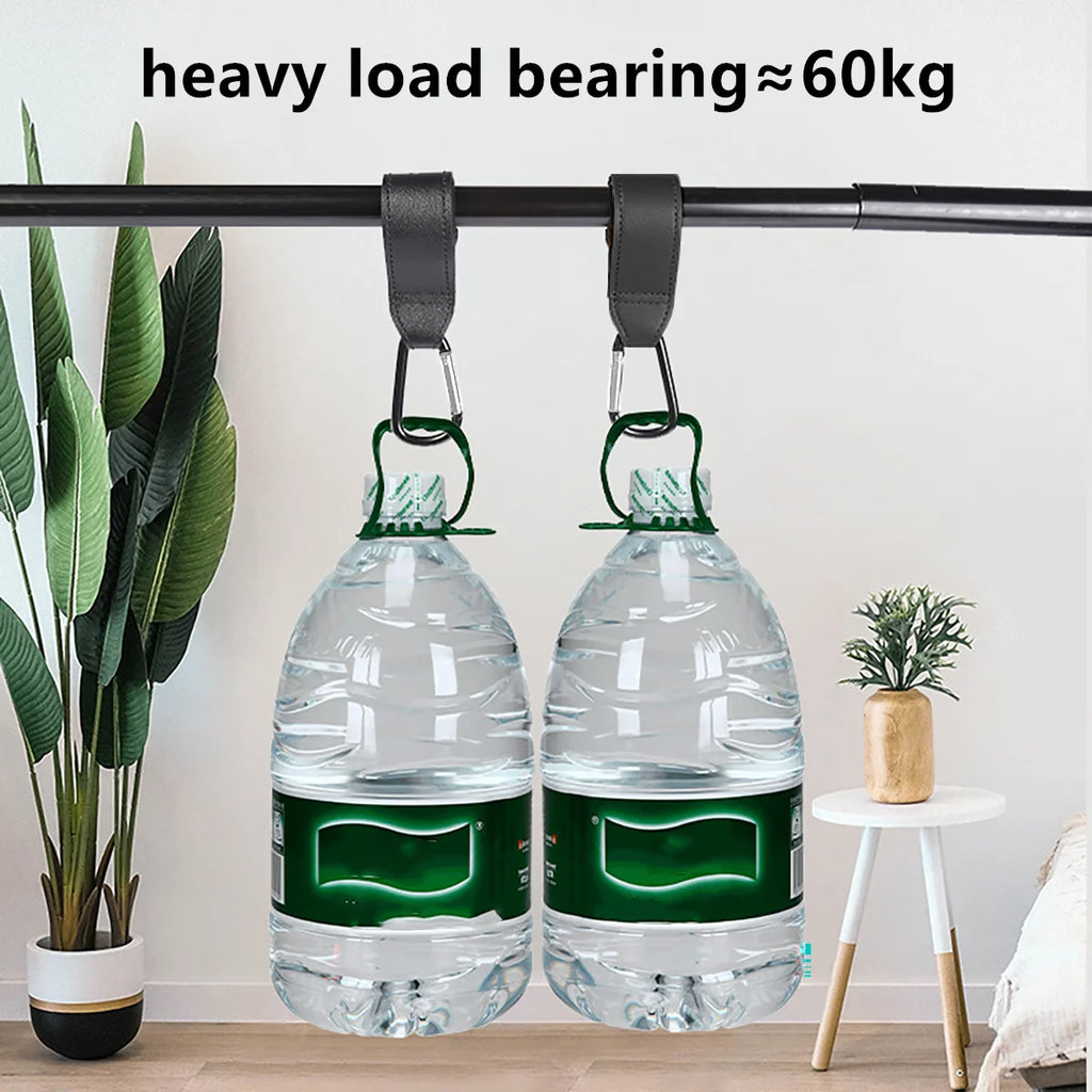 2-Pack 360° Rotating Stroller Hooks | PU Leather Pram Bag Hanger Stroller Hook Set QXL