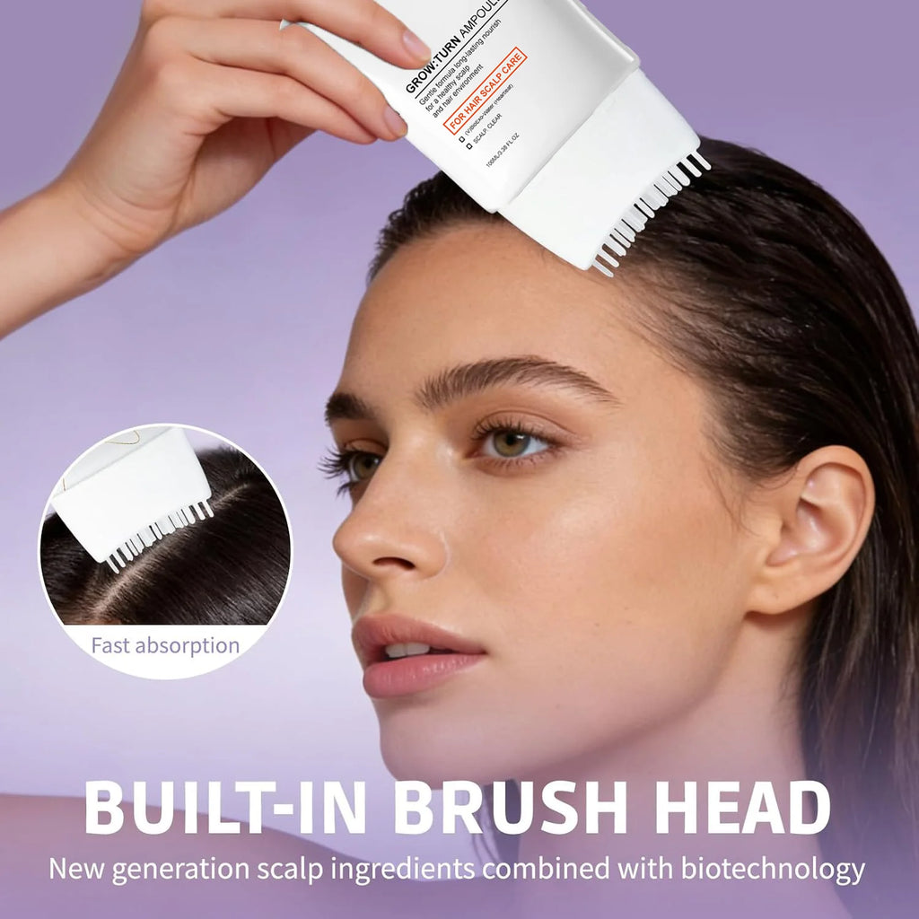 Scalp Care Serum & Massager Brush | Nourishing Hair Treatment Scalp Treatment Serum QXL