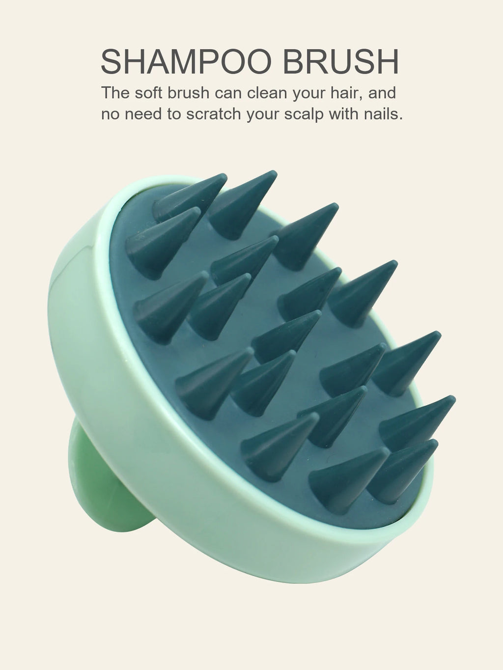 Silicone Scalp Massager Shampoo Brush | Spa Head & Body Comb Scalp Massage Brush QXL