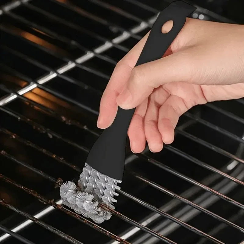 BBQ Grill Cleaning Brush | Multifunctional Plastic Scrubber BBQ Grill Brush QXL black 1 pc