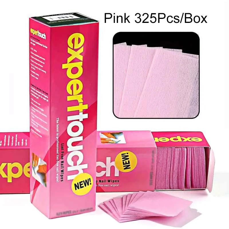 325-Pack Lint-Free Nail Polish Remover Wipes | UV Gel Pads Nail Remover Wipes QXL White 325Pcs Box