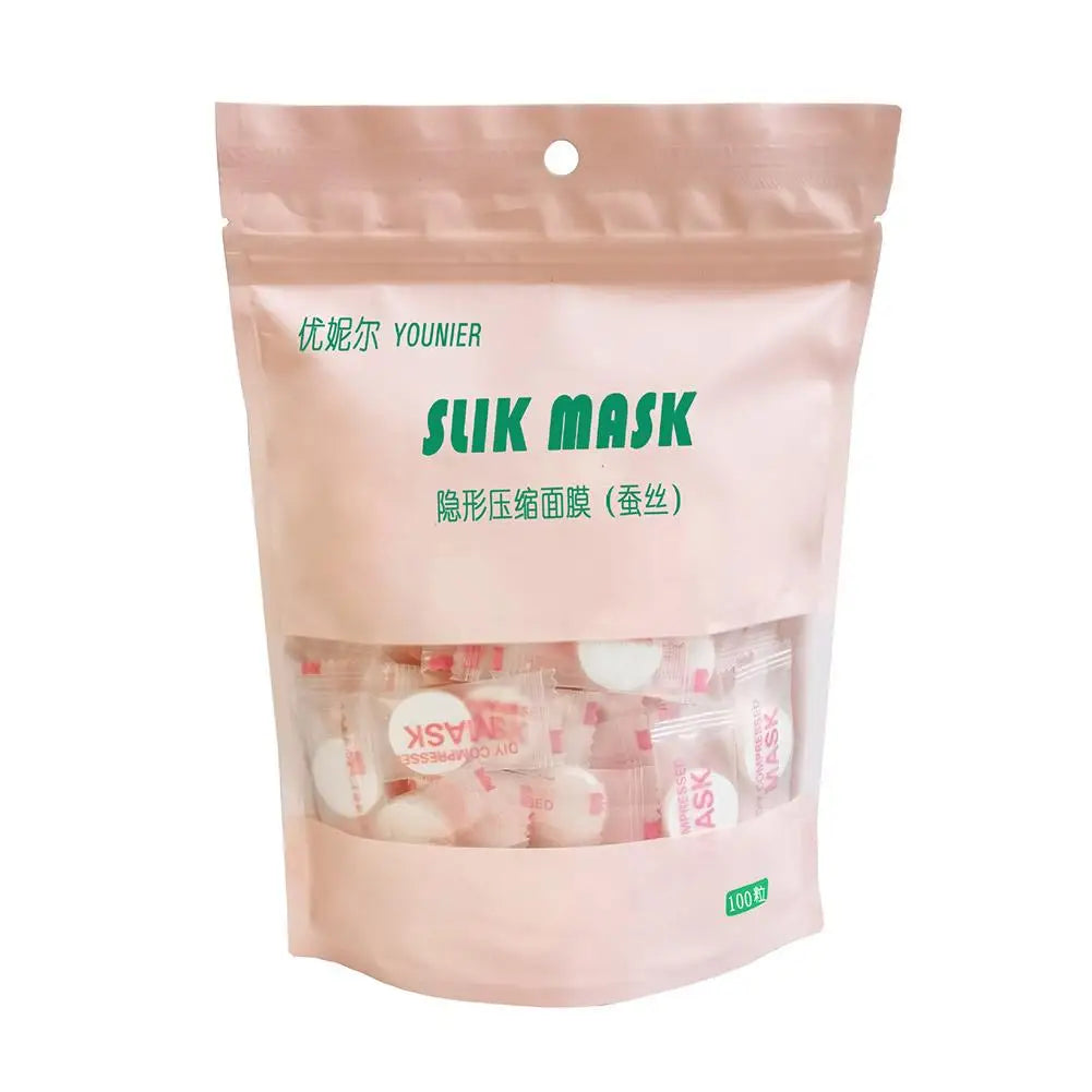 50-Pack Compressed Cotton Facial Masks | Spa & Skincare Sheets Compressed Facial Mask QXL A CN