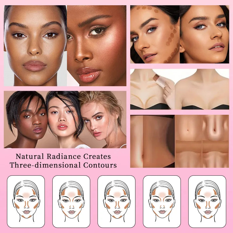 Double-Head Matte Contour & Highlighter Liquid Pen – 5g Contour Highlighter Pen QXL