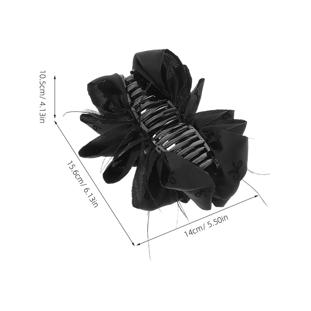 Large Bow Hair Claw Clip for Thick Hair | Elegant Shark Clip Bow Hair Claw Clip QXL
