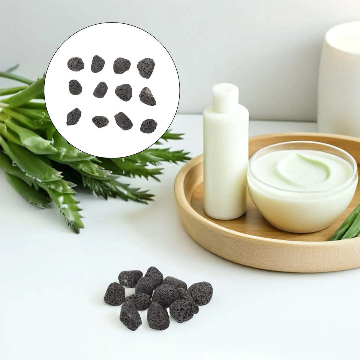 500g Volcanic Rock Essential Oil Diffuser Stones | Aromatherapy Aromatherapy Diffuser Stones QXL Default Title