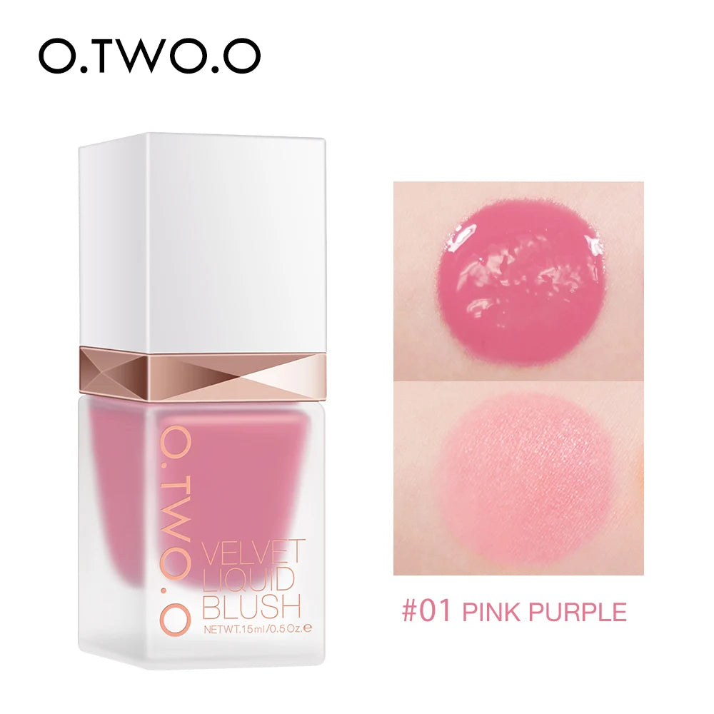 O.TWO.O Liquid Blush 4 Shades | High Pigment Long-Lasting Liquid Blush QXL 01 PINK PURPLE