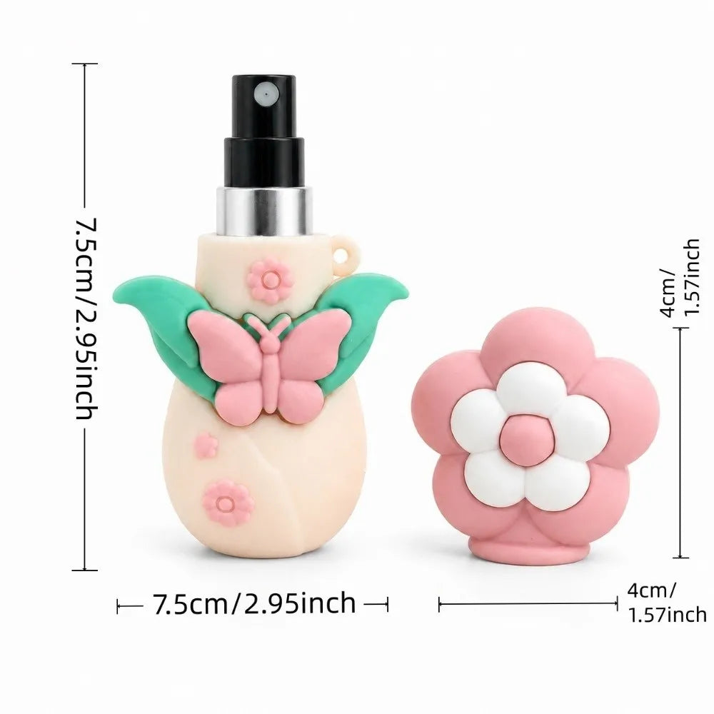 5ml Flower Shape Refillable Perfume Atomizer Bottle | PVC Perfume Atomizer Bottle QXL