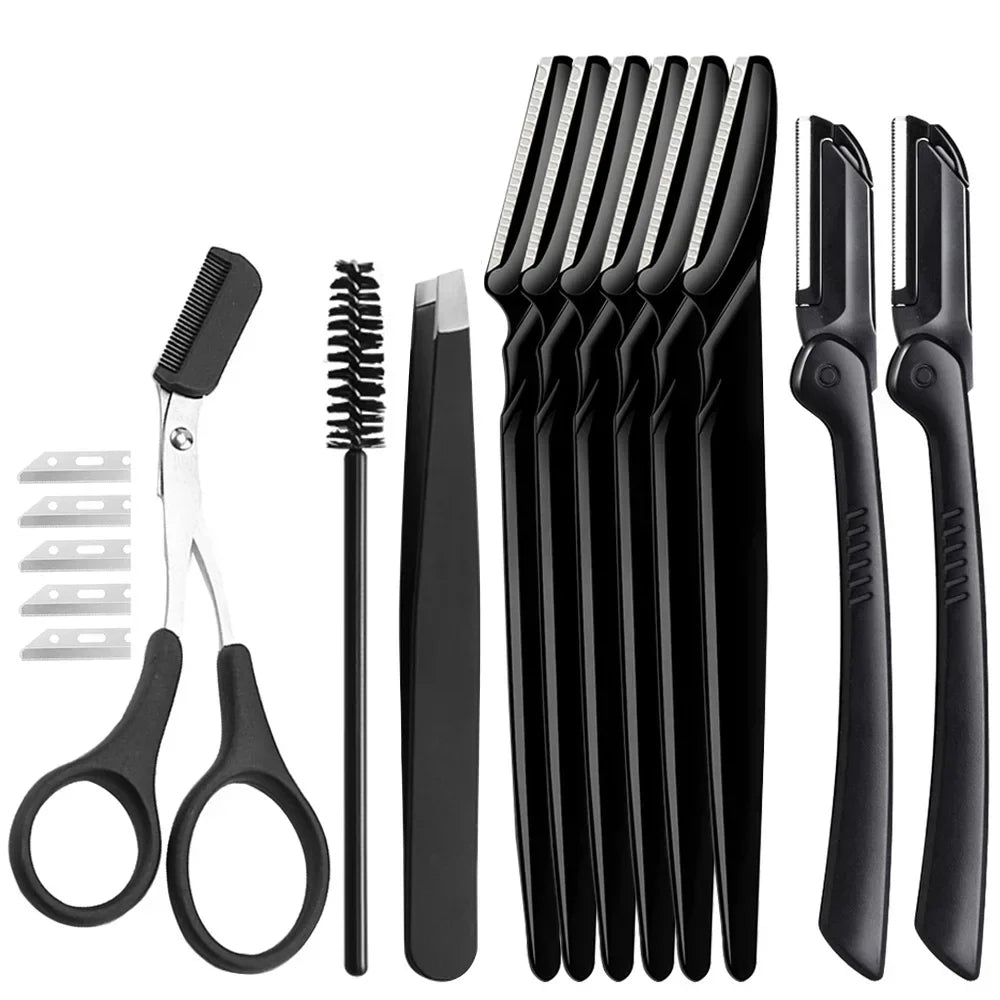 16-Pack Eyebrow Razors & Dermaplaning Tools for Women & Men Eyebrow Dermaplaning Razor QXL M492 16PCS