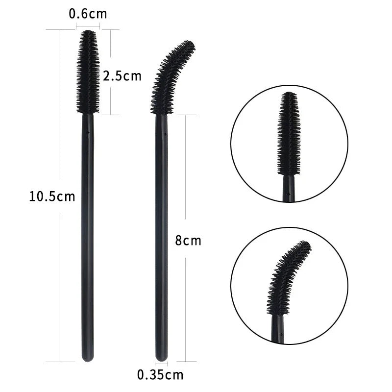 50-Pack Reusable Mascara Wands & Eyelash Spoolie Brushes Mascara Wand Spoolies QXL