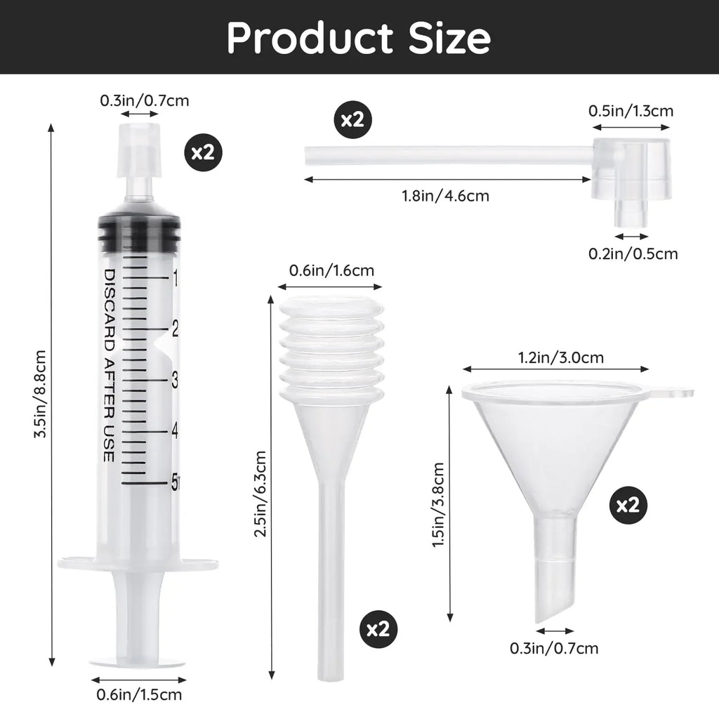 8-Piece Perfume Transfer Kit | 5ml Funnel & Dispenser Set Perfume Transfer Kit QXL 8pcs