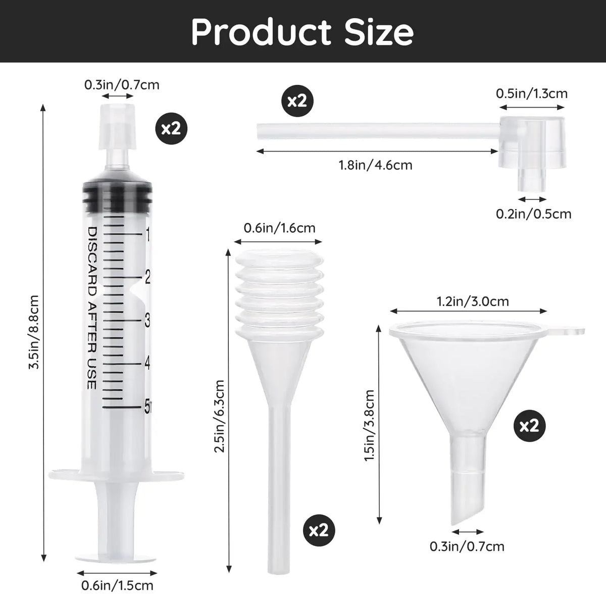 8-Piece Perfume Transfer Kit | 5ml Funnel & Dispenser Set Perfume Transfer Kit QXL 8pcs