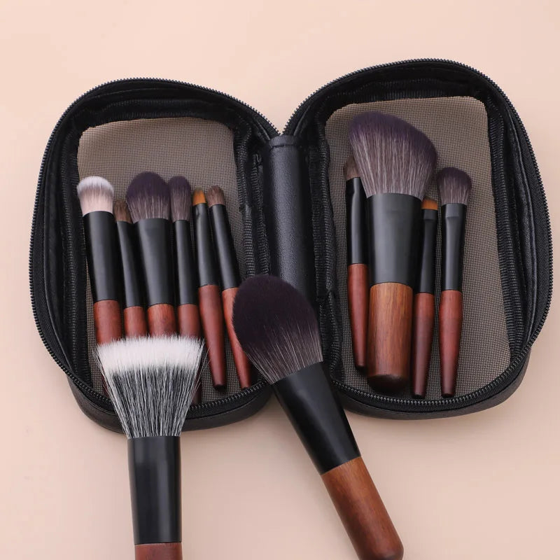 12-Piece Mini Travel Makeup Brush Set | Eyeshadow & Dot Brushes Travel Makeup Brush Set QXL