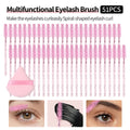 51-Pc Disposable Spiral Mascara Wands & Eyebrow Brush Set Disposable Mascara Wands QXL Pink Nylon