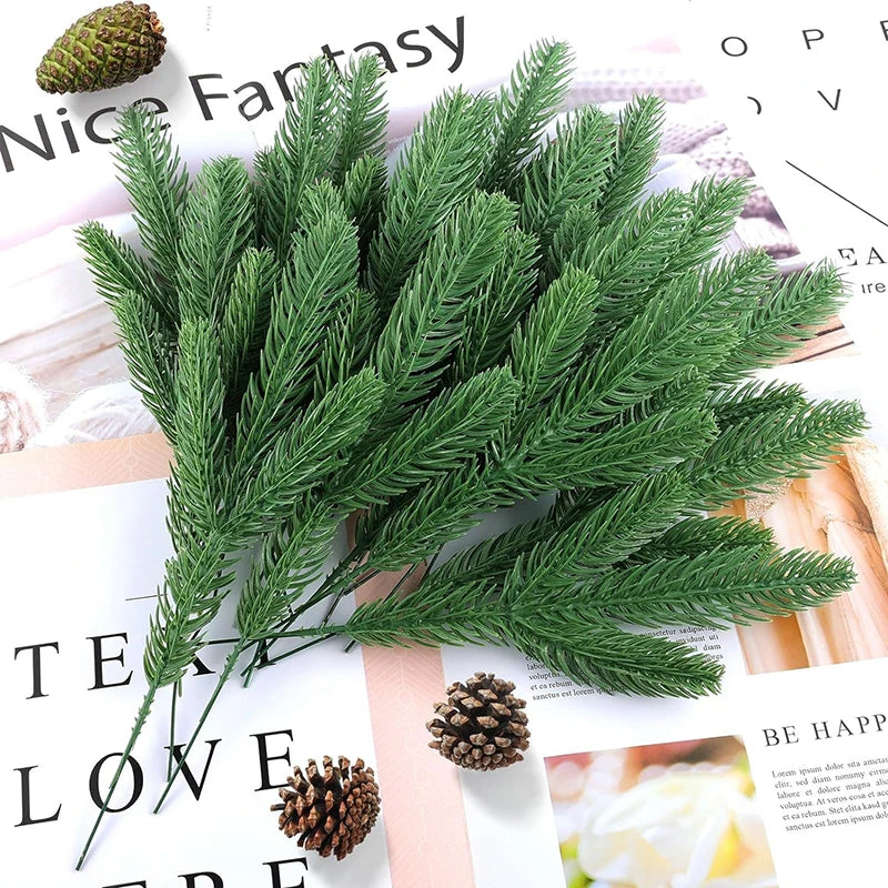 24-Pack Artificial Pine Branches | Wreath & Garland DIY Décor Artificial Pine Branches QXL
