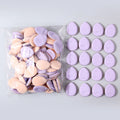 100-Pack Purple Mini Powder Puffs | Dry & Wet Sponge Cushion Makeup Powder Puffs QXL PURPLE