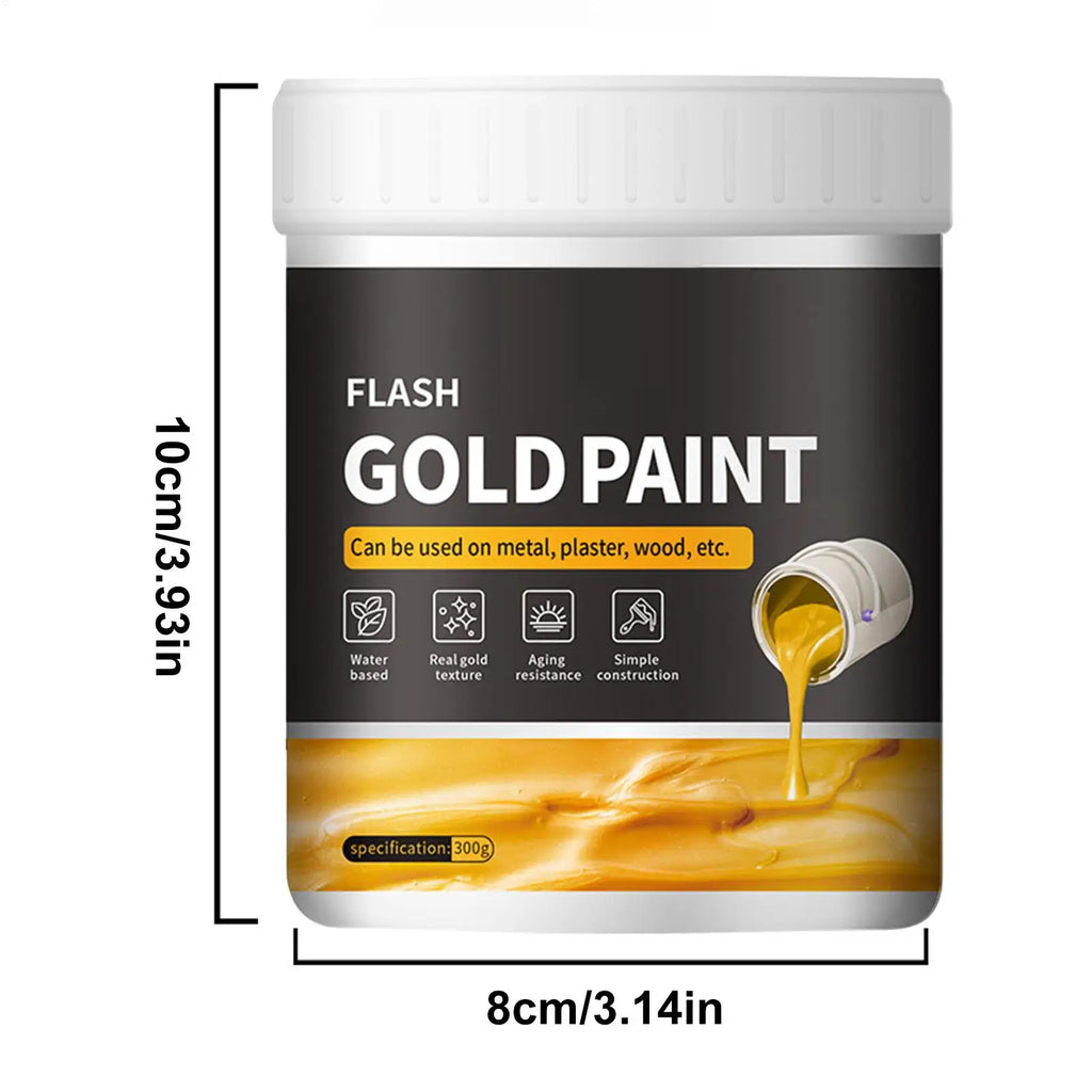 300g Liquid Gilding Gold Paint | Quick-Dry Wood, Metal & Plaster Liquid Gilding Paint QXL