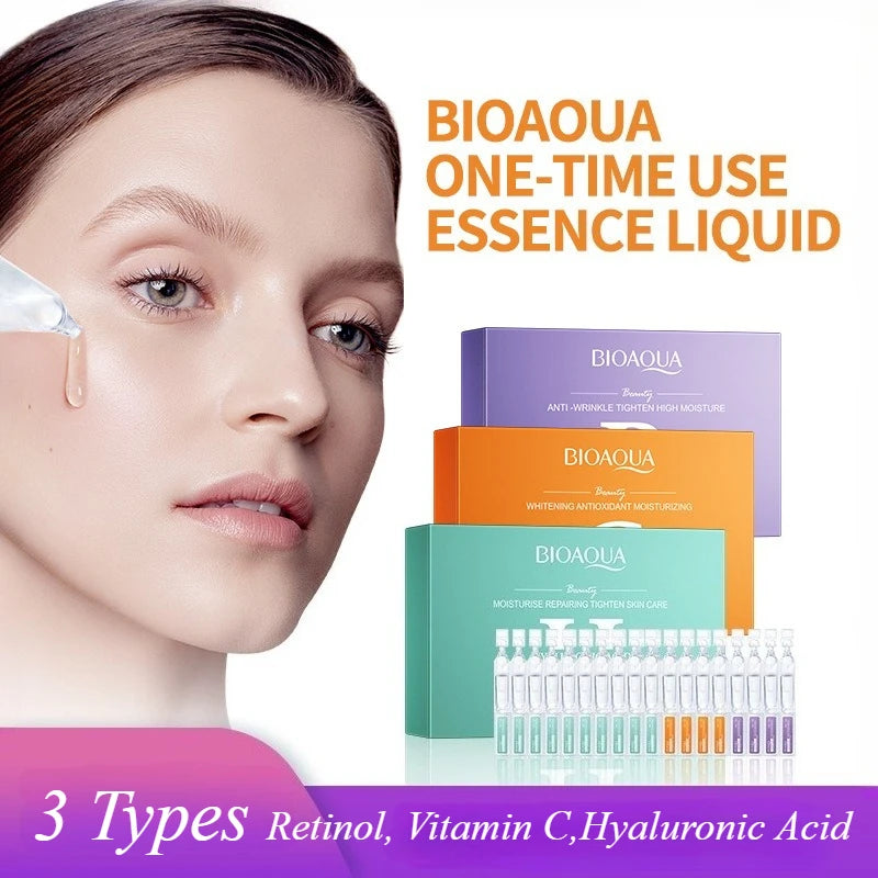 BIOAQUA Retinol Vitamin C Hyaluronic Acid Face Serum 30pc Face Serum Set QXL