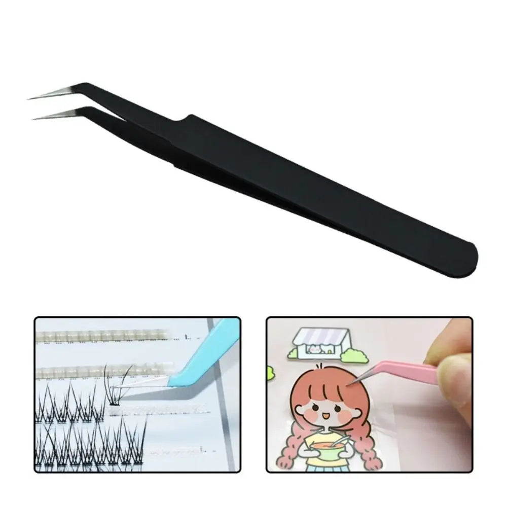 Stainless Steel Eyelash Tweezers | Lash Extension Tool Eyelash Tweezers QXL