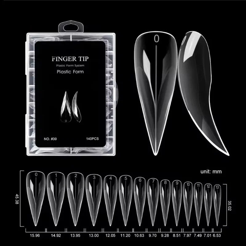 Clear Stiletto False Nail Tips 70/140/150 Pc | DIY Extensions False Nail Tips QXL