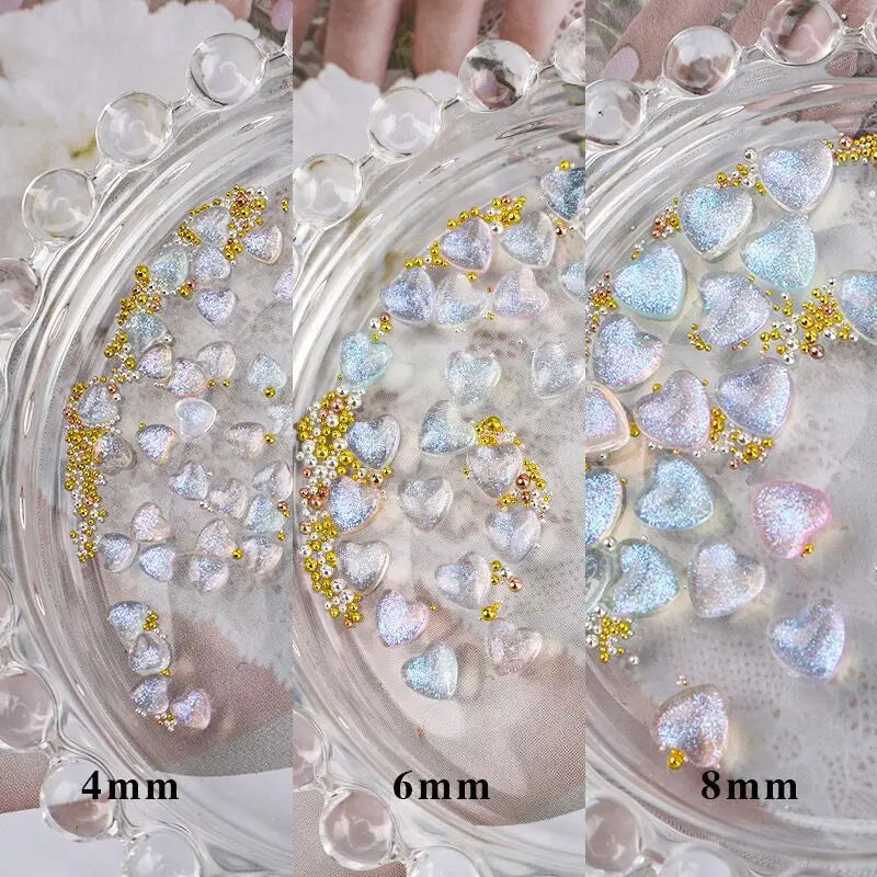 30-Pc Kawaii Heart 3D Resin Nail Art Rhinestone Charms | NAILFYOU Nail Art Charms QXL