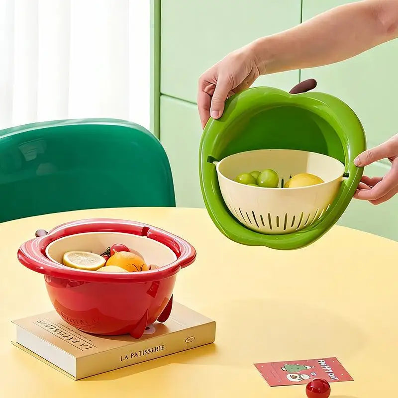 Fruit-Shaped Drain Basket | Kitchen Colander for Produce Kitchen Drain Basket QXL