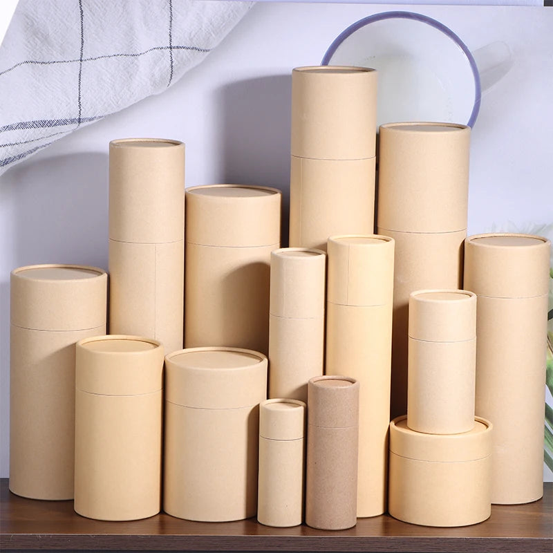 Round Kraft Paper Tube Containers | Pencils, Tea & Storage Kraft Paper Tube QXL