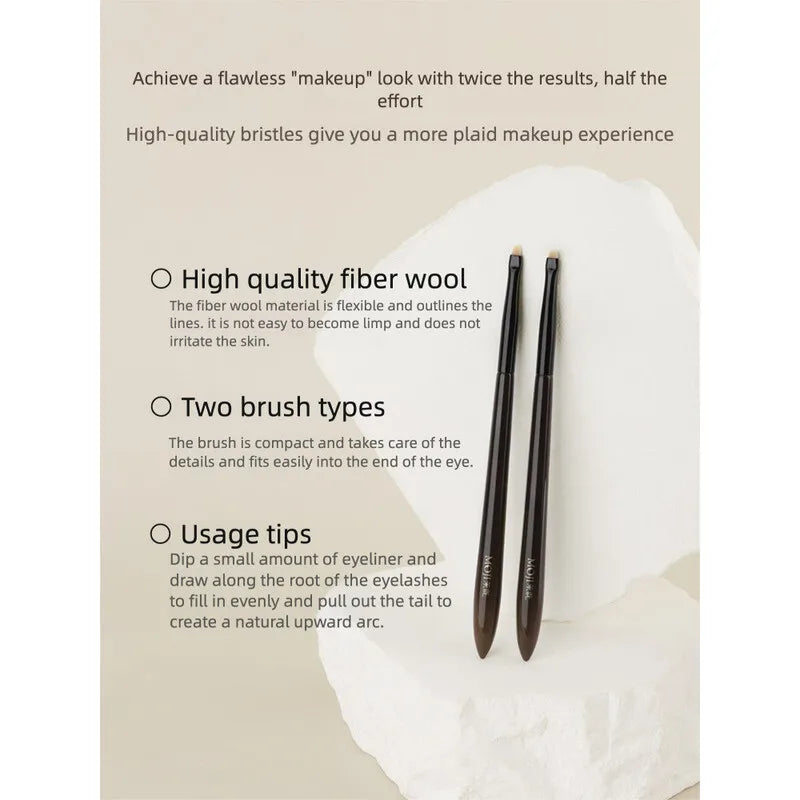 Ultra-Fine Angled Eyeliner Brush | Flat Head Detail Brush Eyeliner Brush QXL