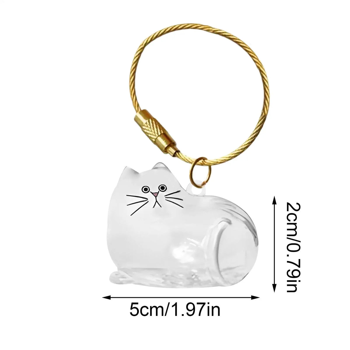 Cat Hair Storage Keychain Pendant | Pet Keepsake Bottle Pet Keepsake Keychain QXL