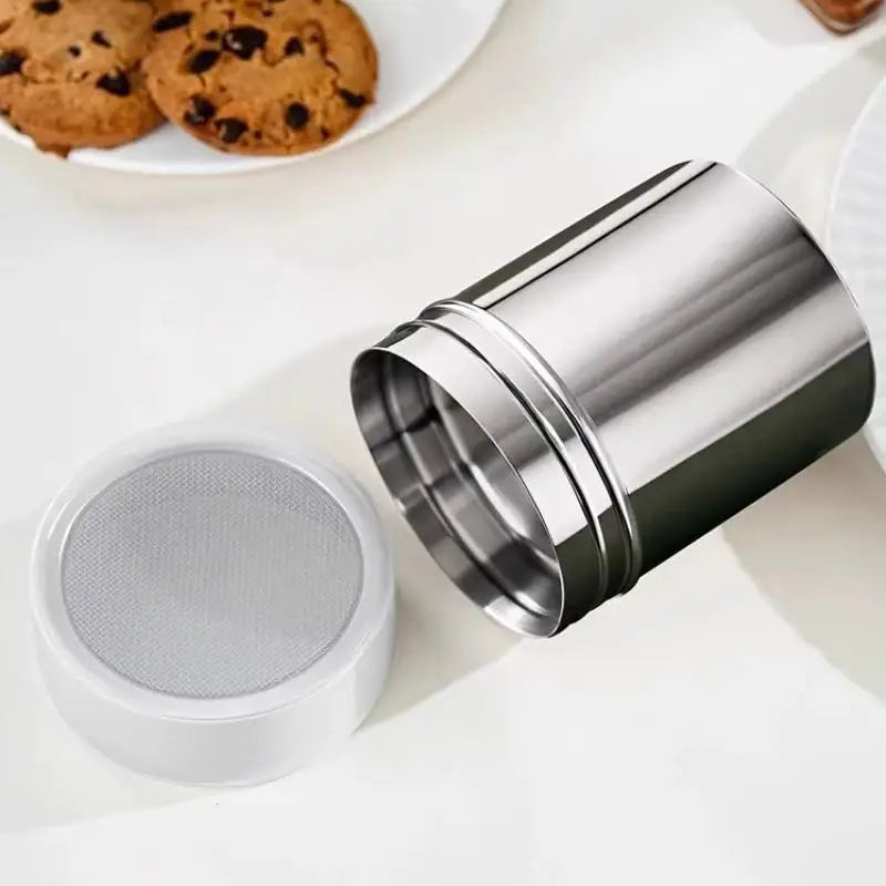 Stainless Steel Coffee Duster & Cocoa Sifter with Cover Cocoa Powder Sifter QXL