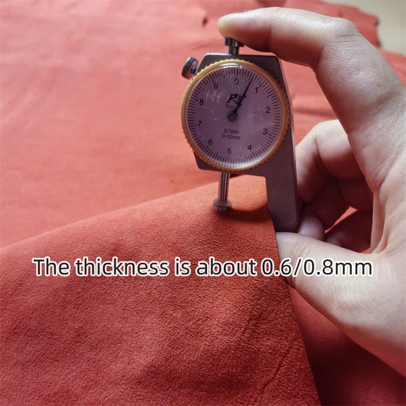 Orange Frosted Sheepskin Leather Fabric 0.6–0.7mm | DIY Craft Leather Craft Fabric QXL