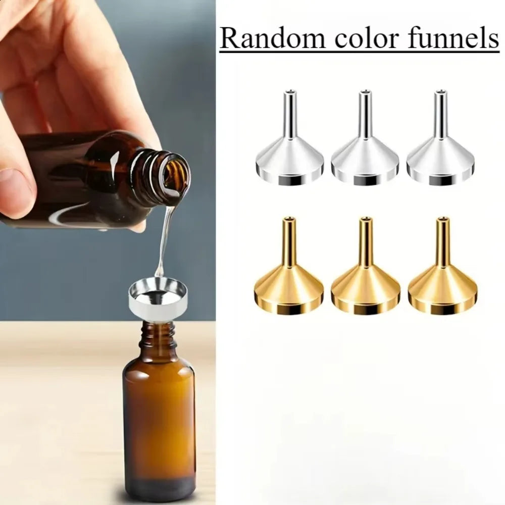 5-Pack Mini Metal Funnels for Perfume & Liquid Transfer Perfume Transfer Funnel QXL