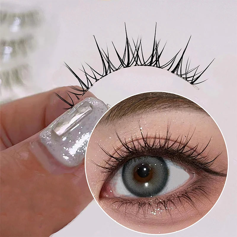 Thai Comic Wispy False Eyelashes | Reusable Cosplay Strip Lashes False Eyelashes QXL