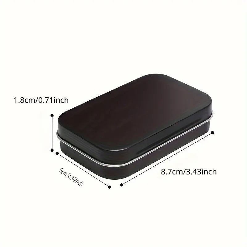 12-Pack Metal Rectangular Hinged Tin Boxes | Home Organizer Tin Storage Box QXL